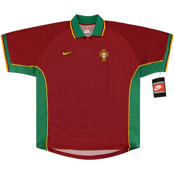 Camiseta Portugal Replica Primera Ropa Retro 1998 Rojo